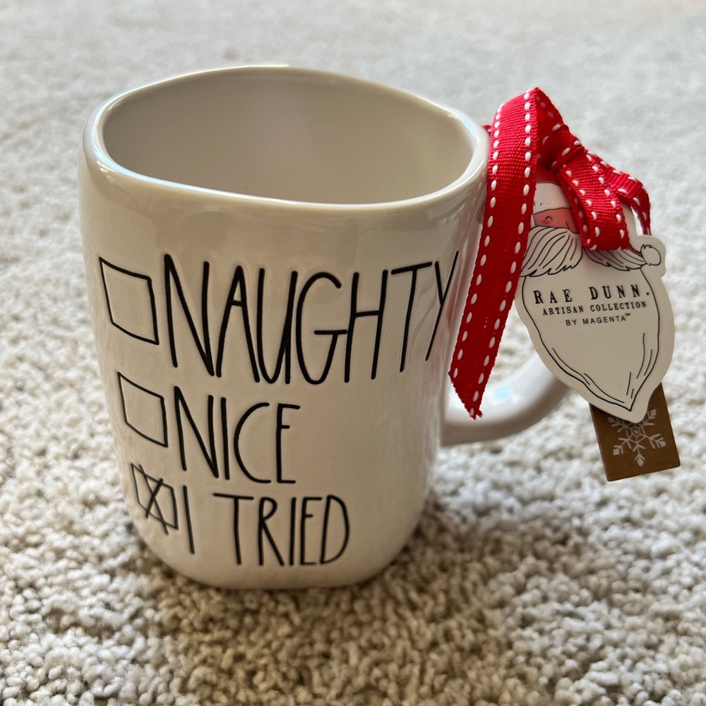 Rae Dunn Naughty Nice I Tried Mug